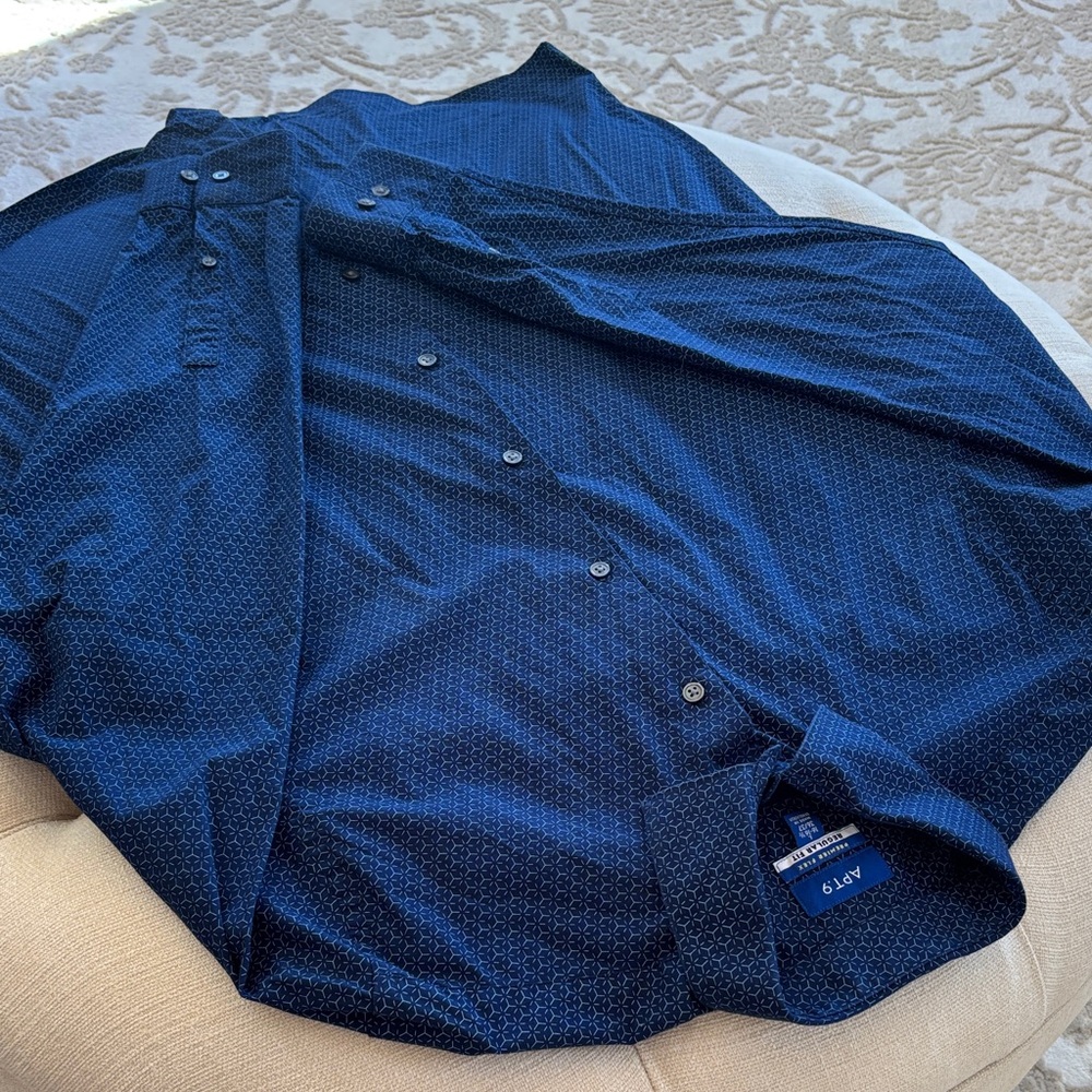Apt. 9‎ Men's Navy Dress Shirt size Large - Picture 7 of 9